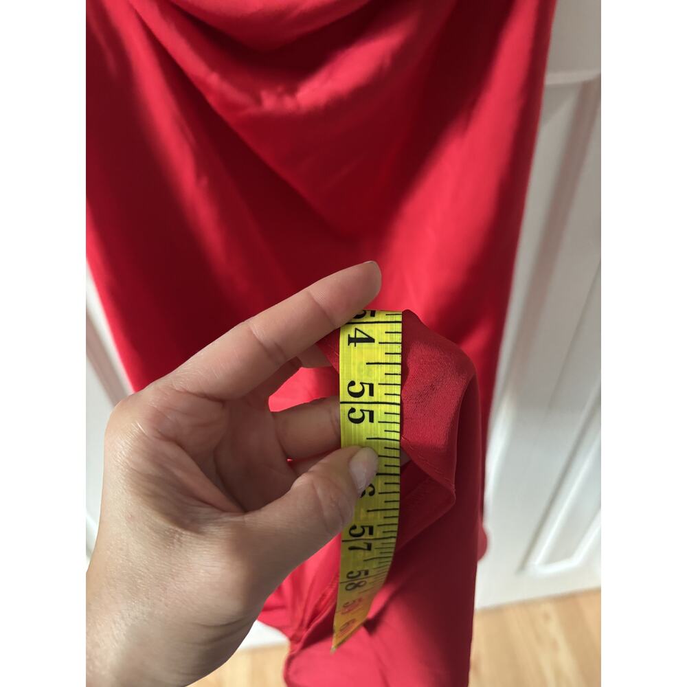 Red Strapless Corset Back Evening Dress Size 8 - Picture 5 of 9